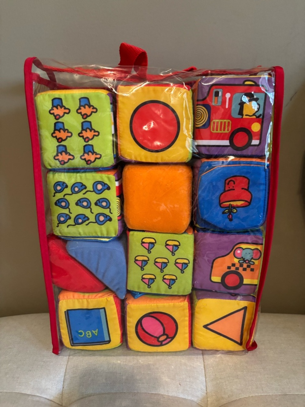 Melissa & Doug Soft Stacking Activity Blocks - Multicolor Plush Toy for Kids